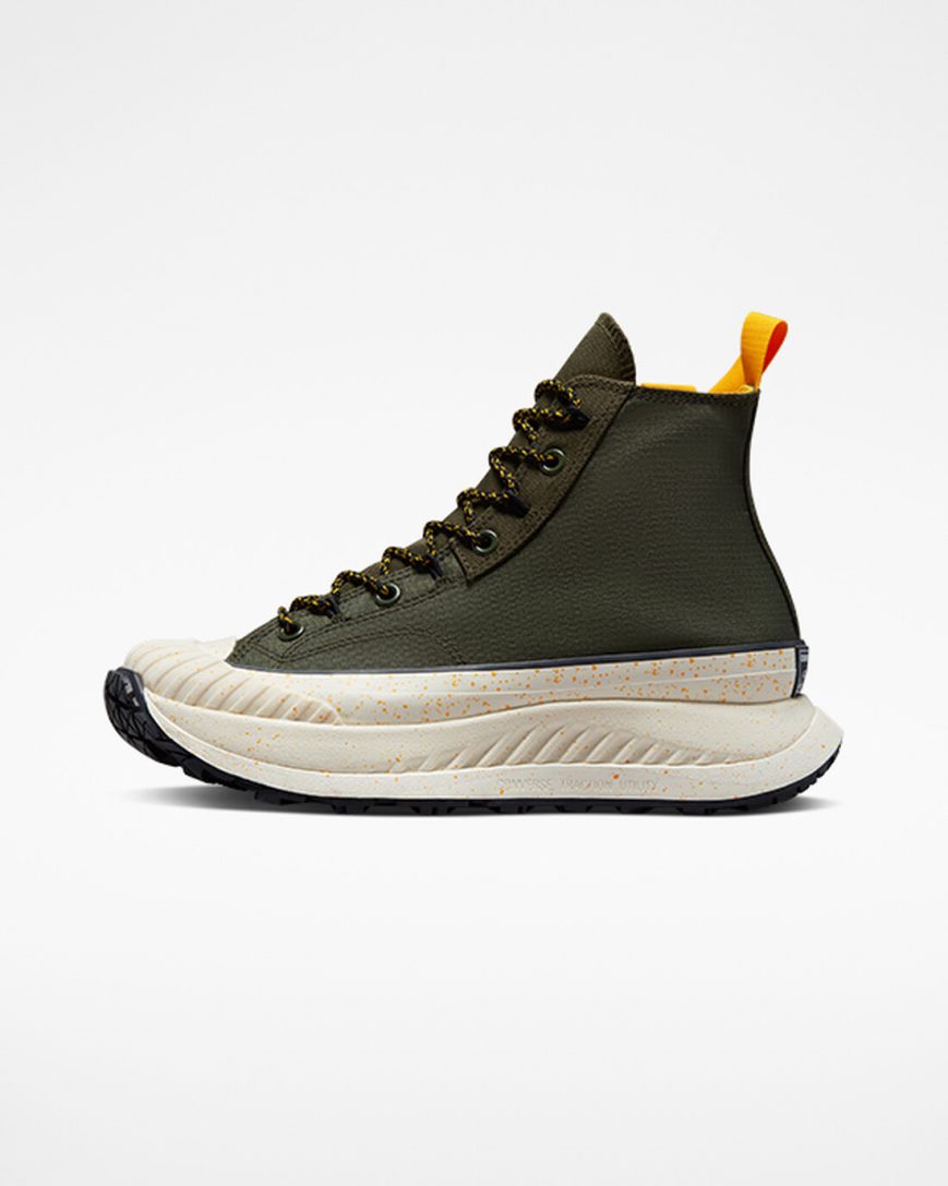 Pánské Boty Vysoké Converse Chuck 70 AT-CX Rugged Basics Olivy Zelené Zelene Žluté Černé | CZ PMF3195